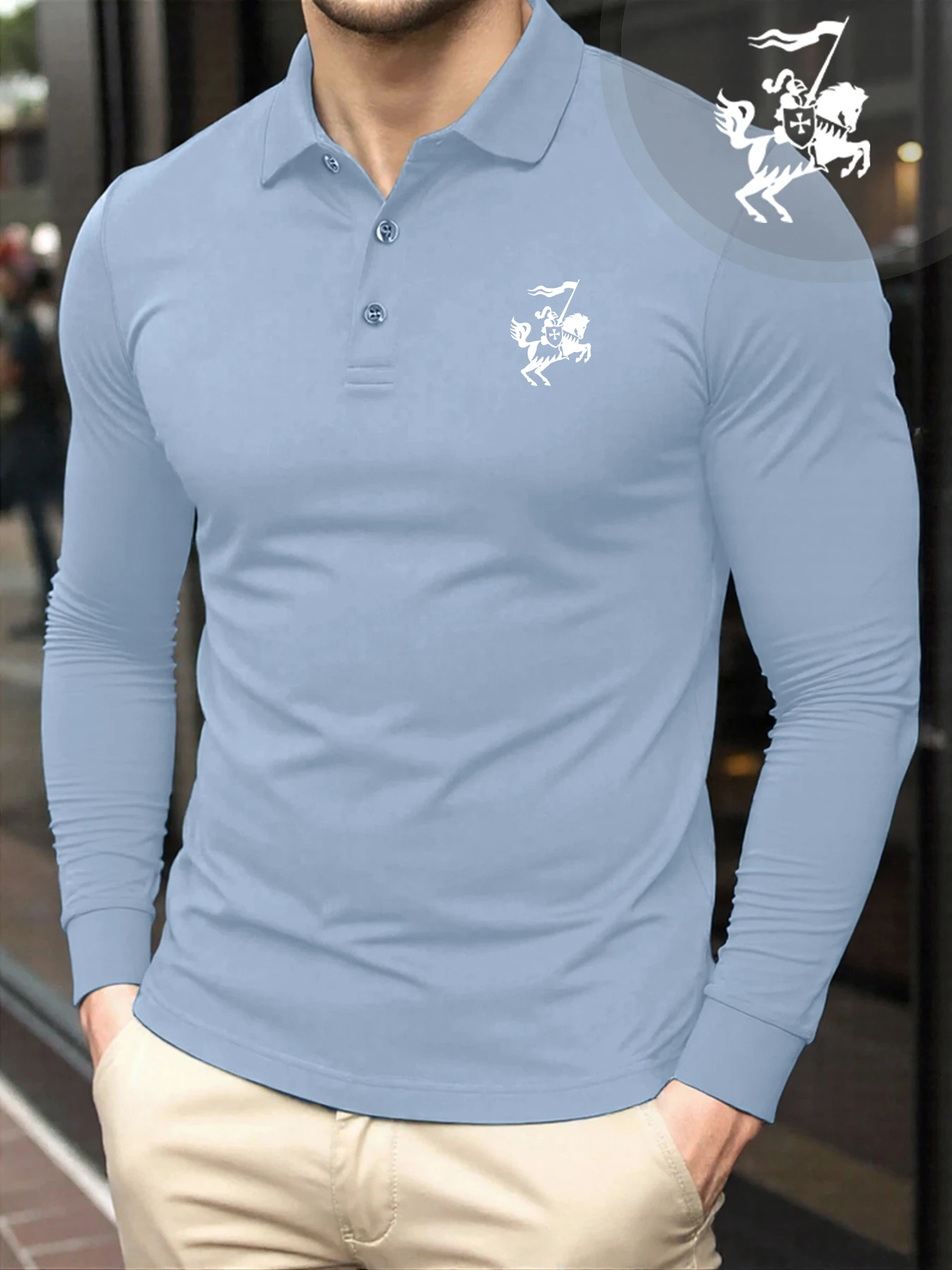 

Солдатская рубашка-поло с боевым принтом, мужская спортивная удобная повседневная универсальная спортивная одежда с длинными рукавами, осенние винтажные футболки