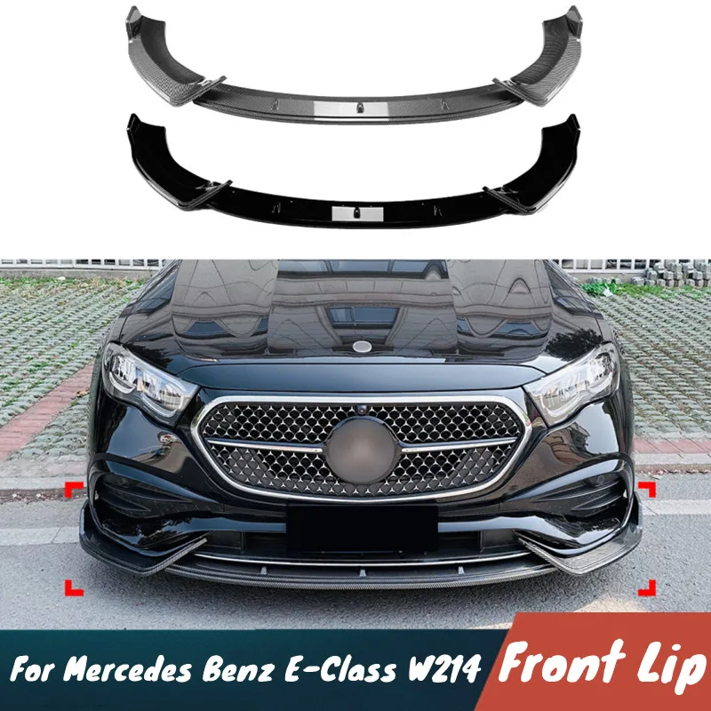 

Для 2024+ Mercedes Benz E-Class W214 E260 E300 автомобильный передний бампер сплиттер для губ BodyKit Protector Guard внешние аксессуары для тюнинга