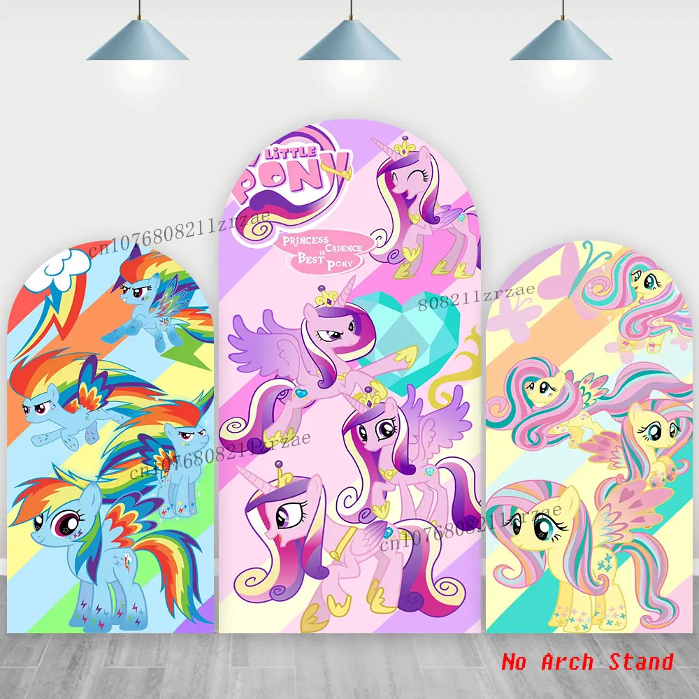 

Фон «Мой маленький пони», арка для девочек, день рождения, красочный декор, фон, настенный баннер для детского душа, плакат, реквизит для фотосъемки