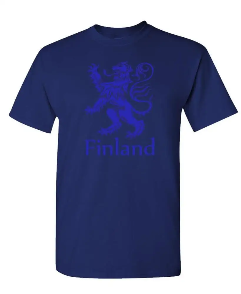 FINLAND LION RAMPANT - Unisex Cotton T-Shirt Print Creativity Novelty Male Women Short Sleeve