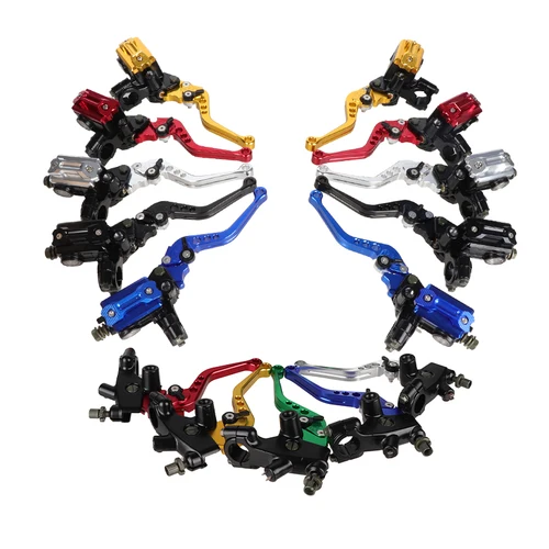 Universal 7/8 ""22mm CNC ajuste de rodillo de aluminio palanca de cilindro maestro de motocicleta bomba de freno hidráulico mango de embrague manillar