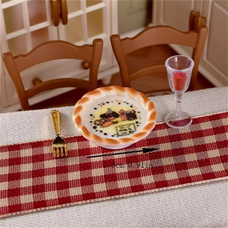 10 pçs/set casa de bonecas em miniatura filhote de cachorro cão impressão pão pan modelo casa de boneca cena diy decoração acessórios crianças fingir jogar brinquedos-brinquedo