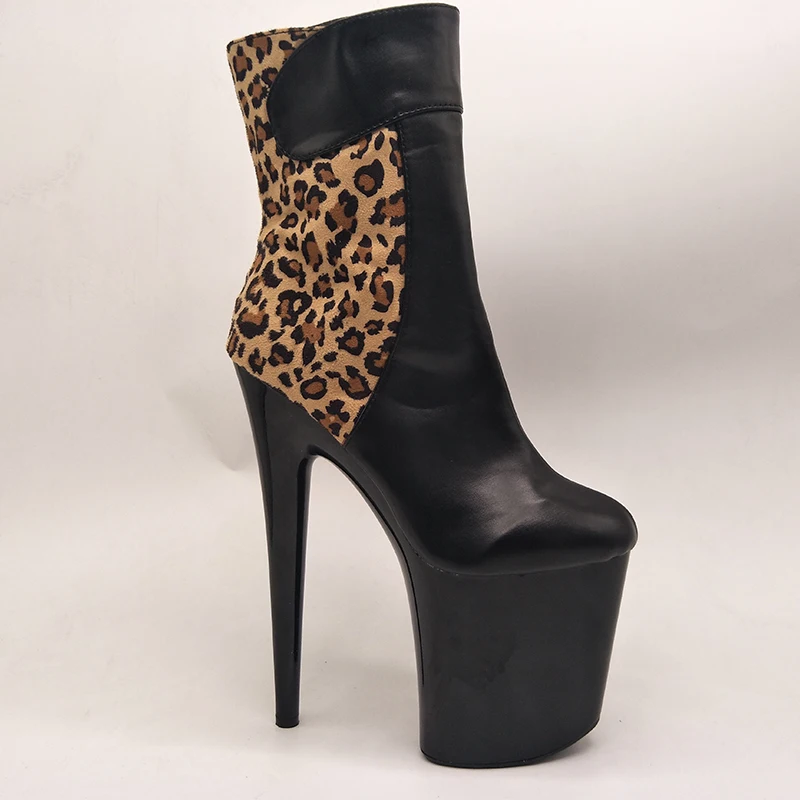 

LAIJIANJINXIA New 20CM/8inches PU Upper Sexy Exotic High Heel Platform Party Women Boots Pole Dance Shoes C112