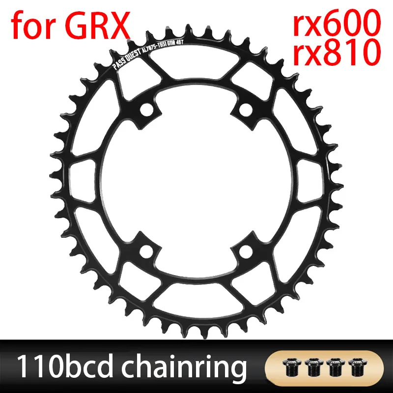 

Семейная звезда 110 bcd с 4 болтами для shimano grx fc rx600 rx810, круглая овальная, узкая, широкая Звезда 36 38t 40t 42t 46t 50t 52t