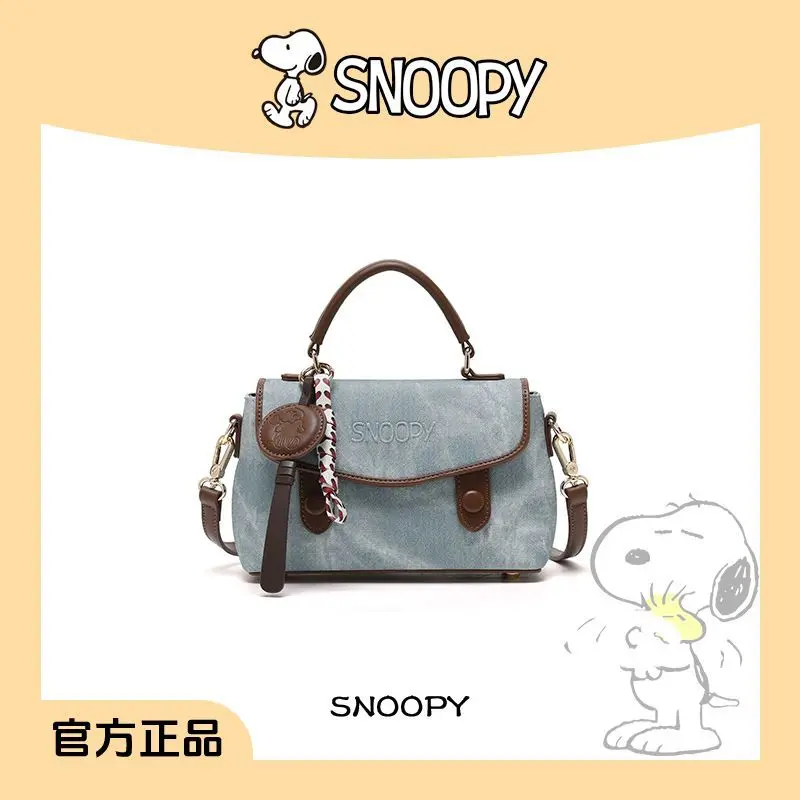 Kawaii Snoopy femmes Denim sac à bandoulière dessin animé sac à bandoulière pour filles vêtements de rue à la mode moto sac à main minimaliste