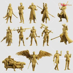 3D Print Miniature 1/64 1/43 1/35 Male Female Soldier Role Figure Diorama Model Mini Doll Game Scence Props Crafts Decor
