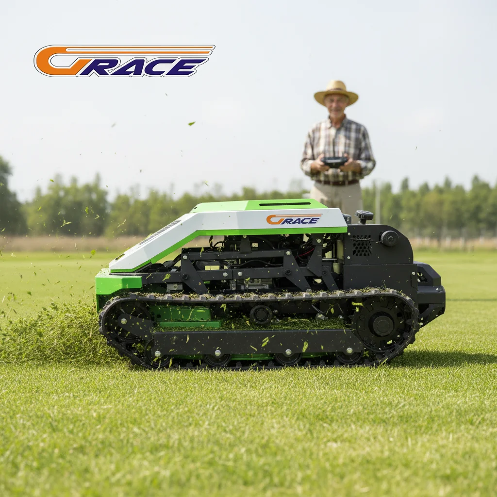 Rechargeable Multifunctional Remote Control Lawn Mower Snow Sweeper Bulldozer