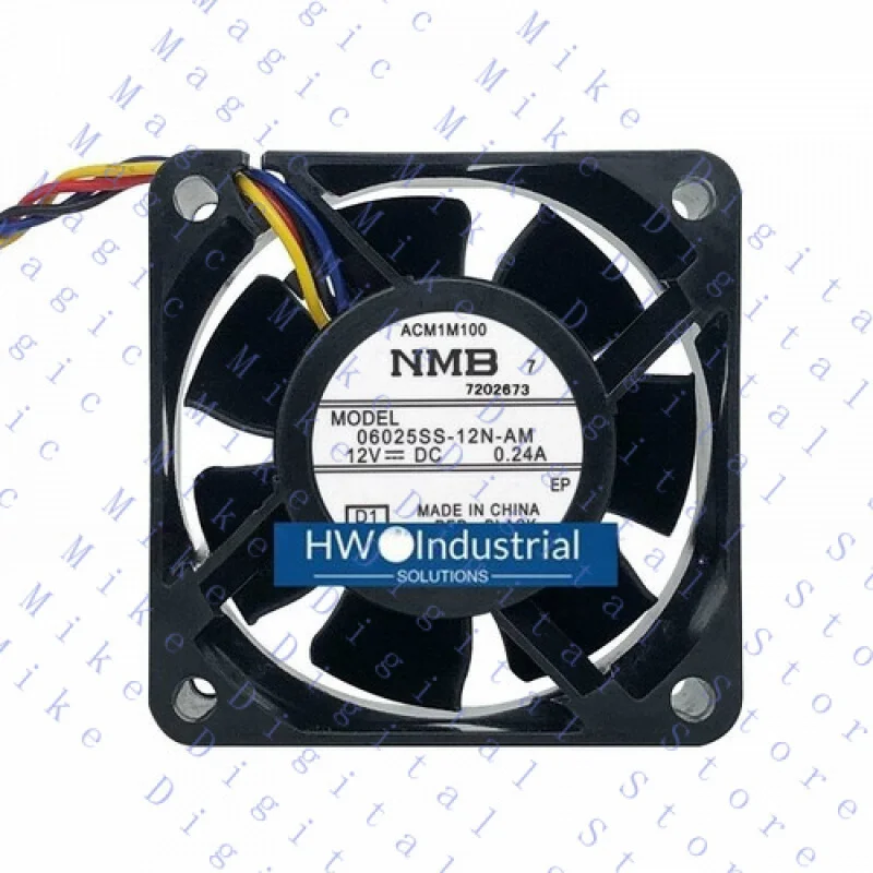 

H ДЛЯ NMB 0625SS-12N-AM 6025 12 В 0,24 А 4-проводной серверный инверторный охлаждающий вентилятор