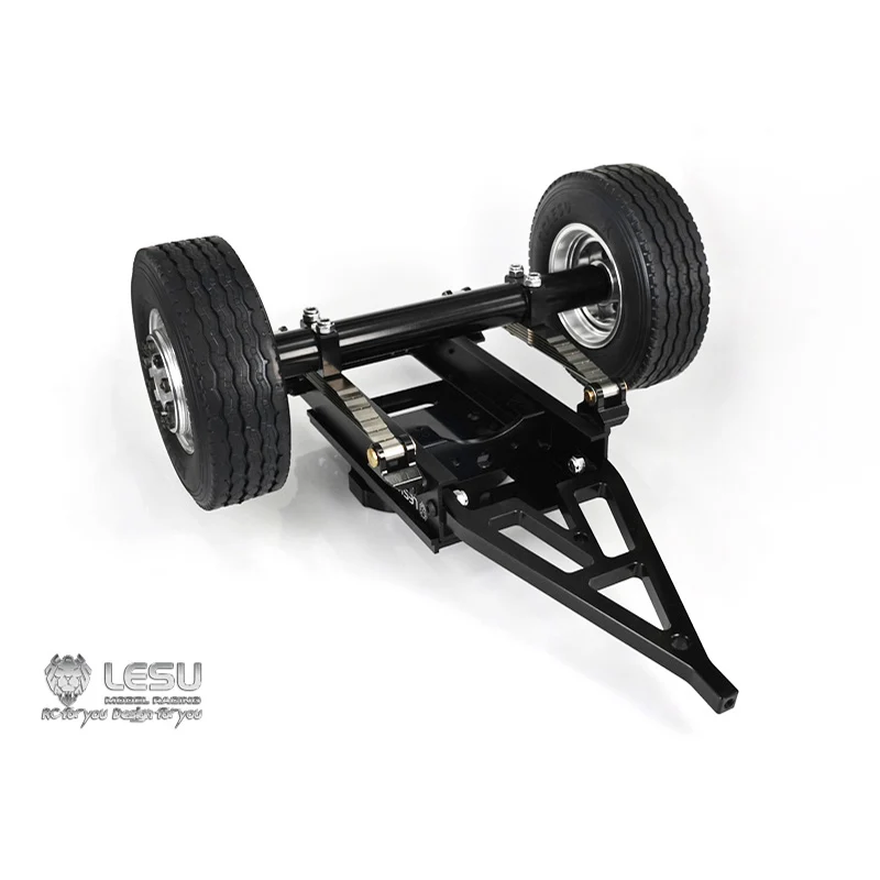 LESU 1/14 RC metalowa przyczepa do majsterkowania RC TAMIYA ciągnik siodłowy Model przyczepy wywrotka samochodu