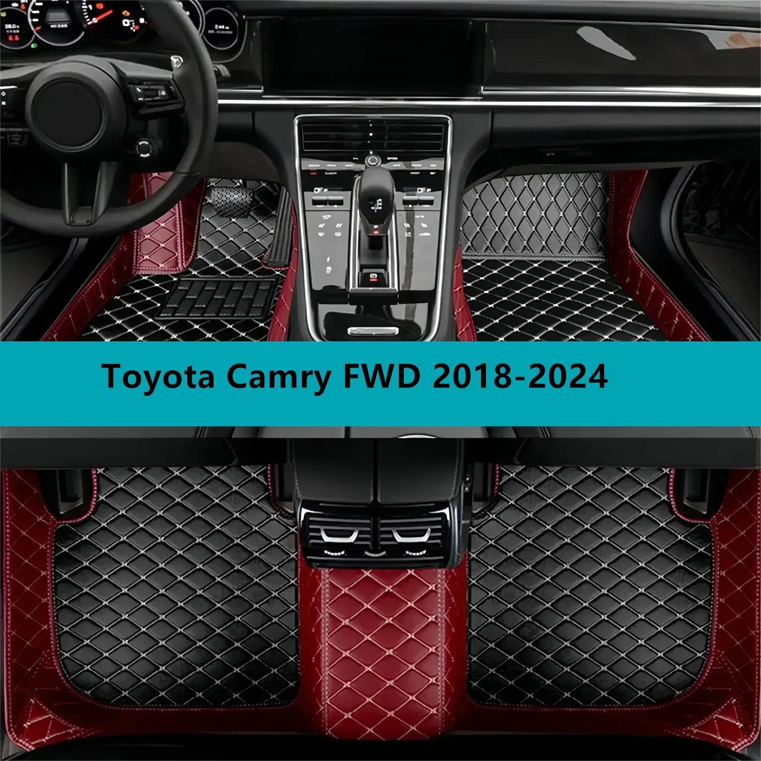 

Полный комплект автомобильных ковриков для Toyota Camry FWD 2018-2024, кожаные коврики для автомобилей, коврики, автомобильные аксессуары