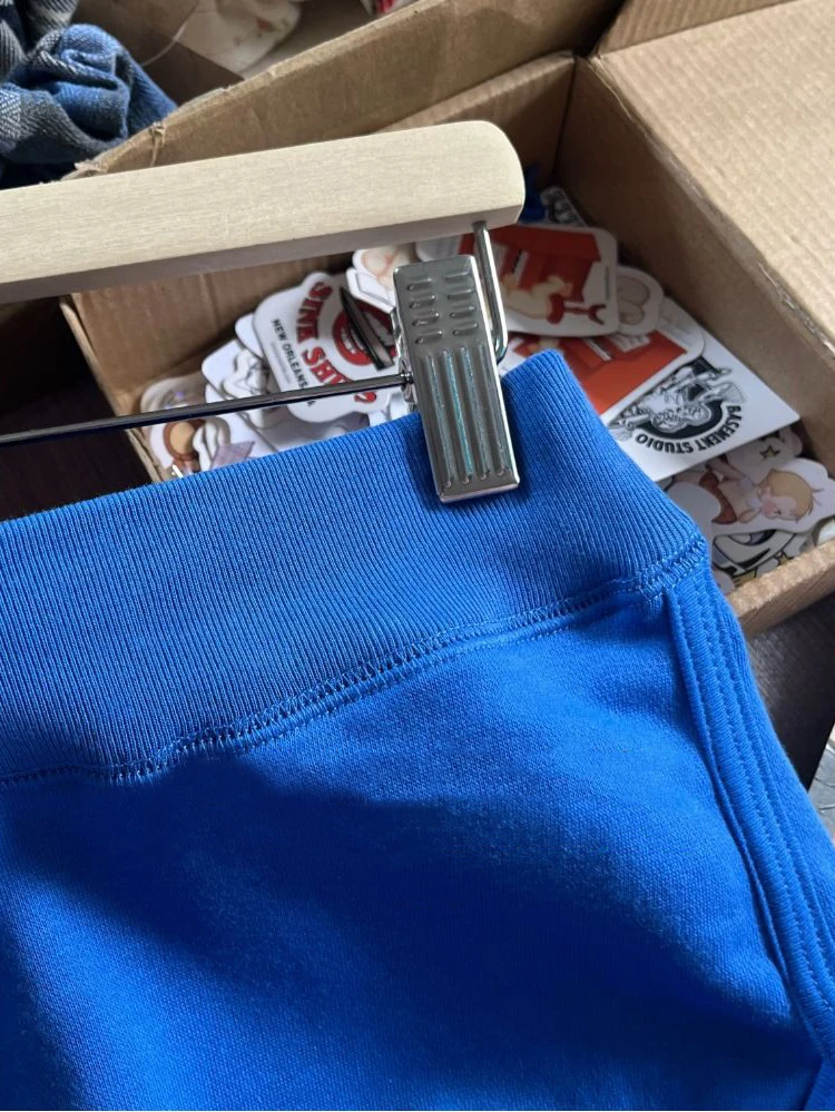 الرباط خمر Sweatshorts الصلبة امرأة الخريف عادية منخفضة الخصر مستقيم سراويل قصيرة الأزرق خمر بسيط القطن الرياضة السراويل