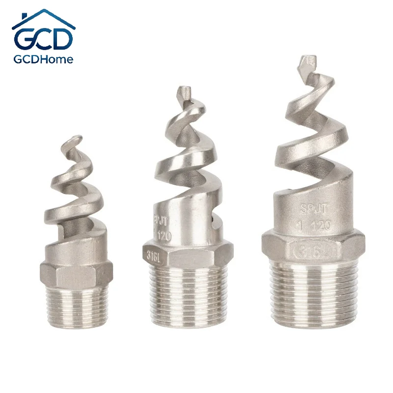 High Efficiency Spiral Cone Spray Nozzle Male 1 2 inch 3 4 inch 1 inch for Cooling Tower Dust Collector Irrigation