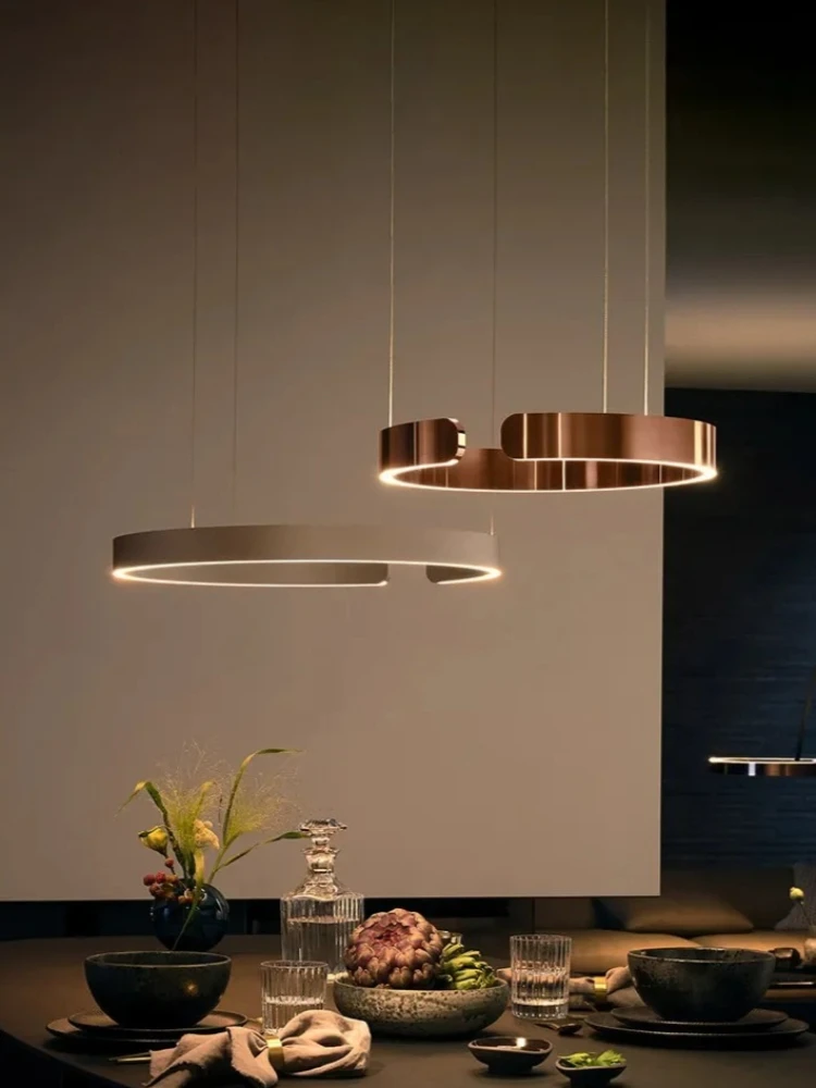 Nordycka Okrągła Lampa Wisząca LED, Żyrandol, Lampa do Jadalni, Nad Wyspę, Do Sypialni, Lampa Wisząca, Oprawa Oświetleniowa do Restauracji, Kuchni, Baru — 2