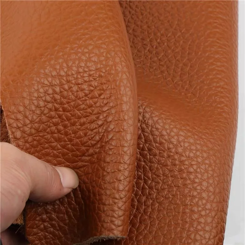 مادة جلد البقر بطبقة رأس سميكة 3.5 مم، نسيج جلد حقيقي، حقيبة ناعمة، وسادة أريكة، مرتبة حصيرة تبريد، جلد بني