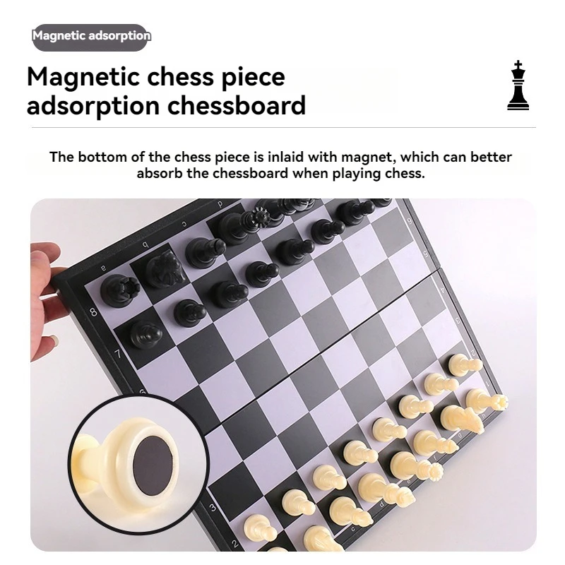 Magnetic Chess Folding Portable Storage Magnetic Attraction Children\'s Parent Child Entertainment Competition Training