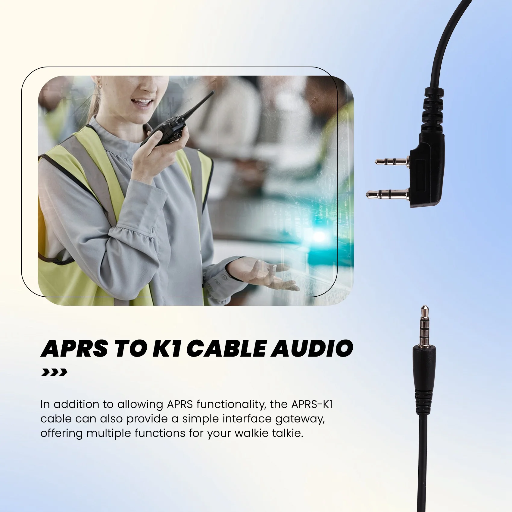 APRS to K1 Cable  o Interface Line Walkie Talkie Connection Cable for APRSpro APRSDroid