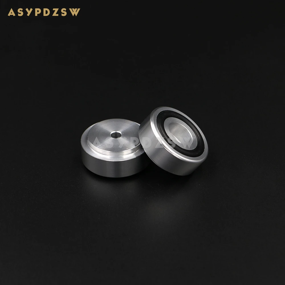 4 peças 30*13mm alto brilho amplificador de alumínio completo alto-falante máquina pés almofada de choque prata/preto (opcional)