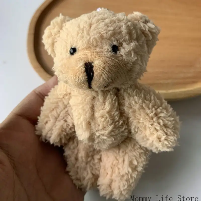 Plush Bear Keychain Furry Cartoon Stuffed Animal Backpack Pendant, Kids Birthday Gift & Valentine Ornament