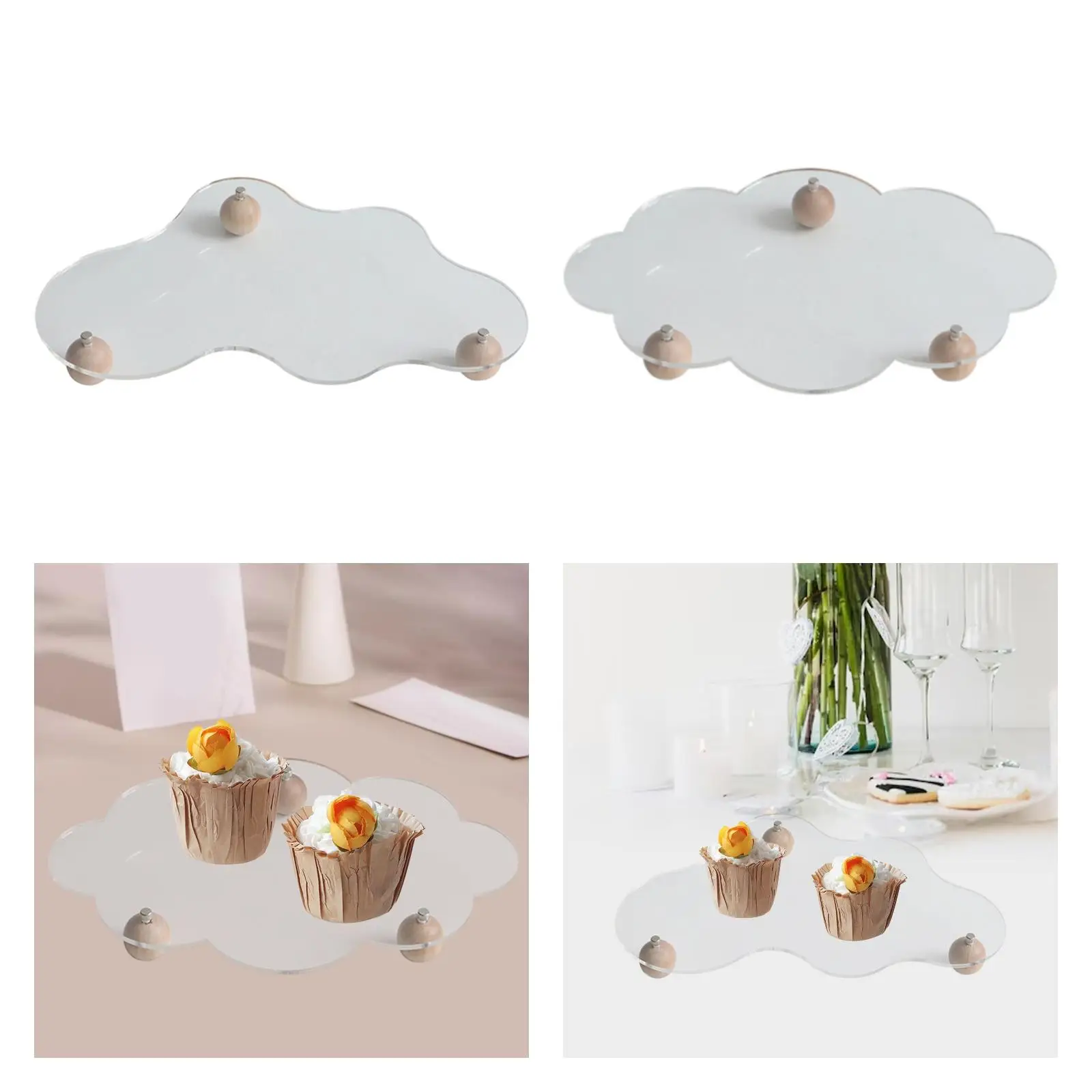 

Подставка для кексов, прочный декор, мульти-прозрачный сервировочный поднос, тарелка для хранения, держатель для торта для косметической столешницы, спальни, чаепития, дня рождения