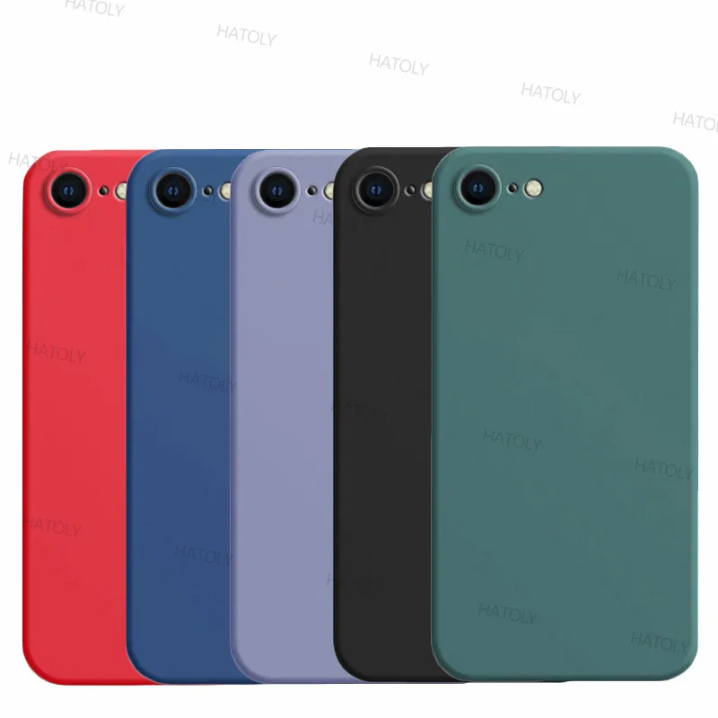 For iPhone SE 2020 Case iPhone 7 8 SE 2020 2022 Cover Original Shockproof Liquid Silicone Phone Back Cover For iPhone SE 2020