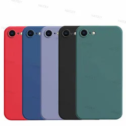 For iPhone SE 2020 Case iPhone 7 8 SE 2020 2022 Cover Original Shockproof Liquid Silicone Phone Back Cover For iPhone SE 2020