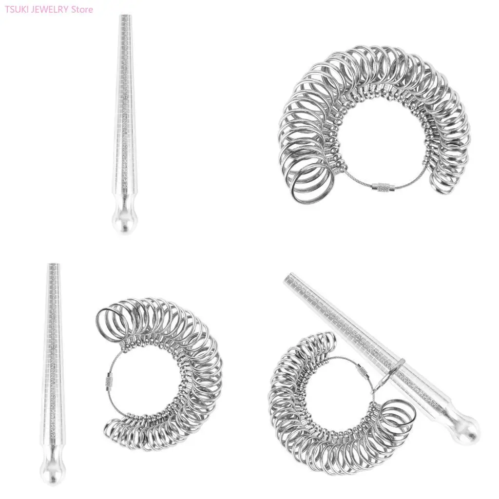 

62KE Professional Jewelry Tools Ring Mandrel Finger Gauge Ring Sizer Measuring