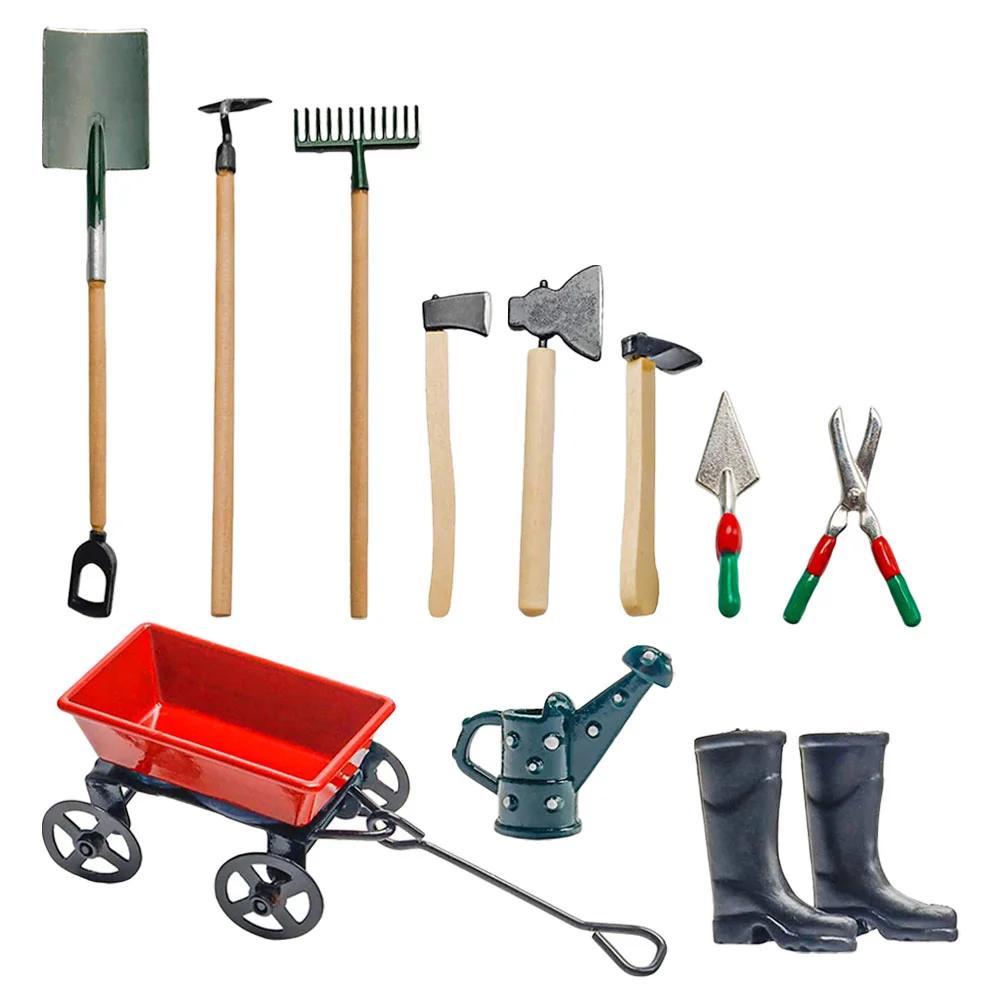 Mini Garden Tools Miniature Farming Miniatures Toys Childrens Children’s Micro Landscape Shovels