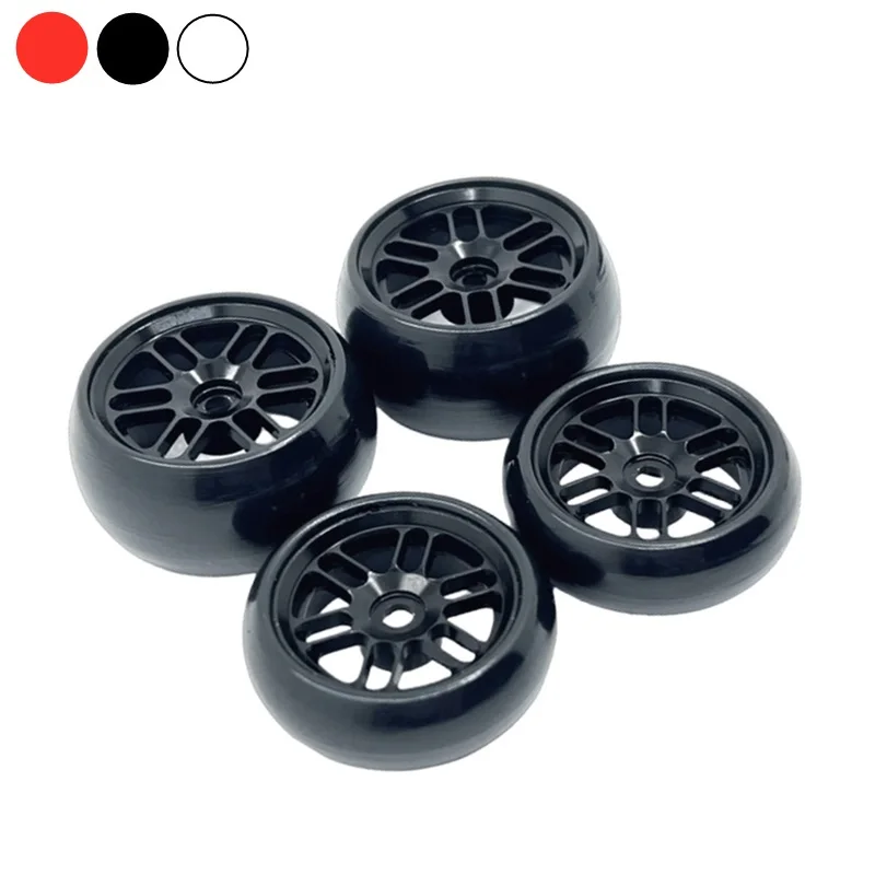 35mm Hard Plastic Drift Tire Wheel Hard TyreMetal Wheel Rim for Wltoys 244016 LOSI Micro-B 1/24 RC Car Upgrade Parts Accessories