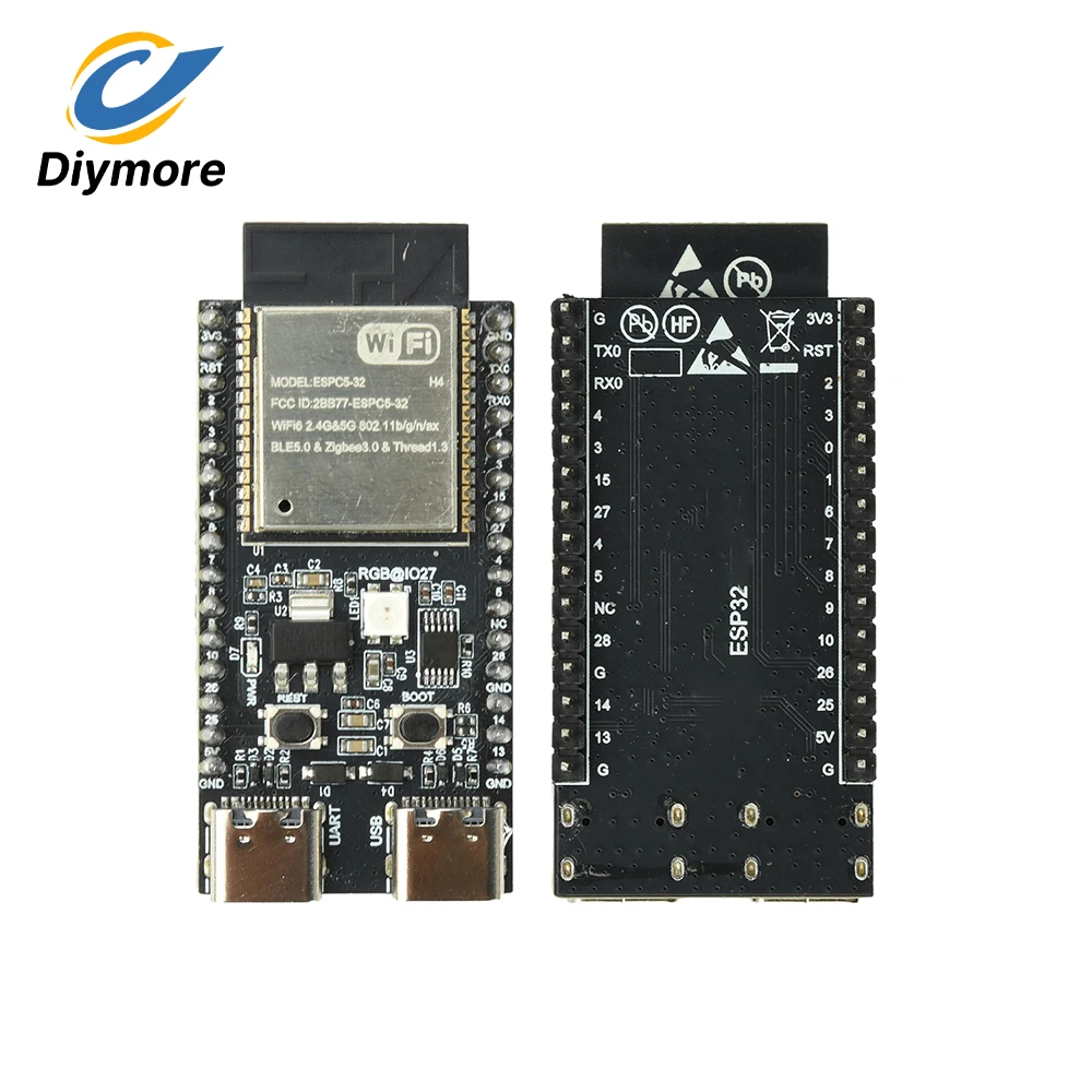 ESP32-C5-H4 Development Board Module Dual-Band Wi-Fi & Bluetooth Development Board 4MB CH340 Driver ESP32-C5-DevKitC-1 Type-C