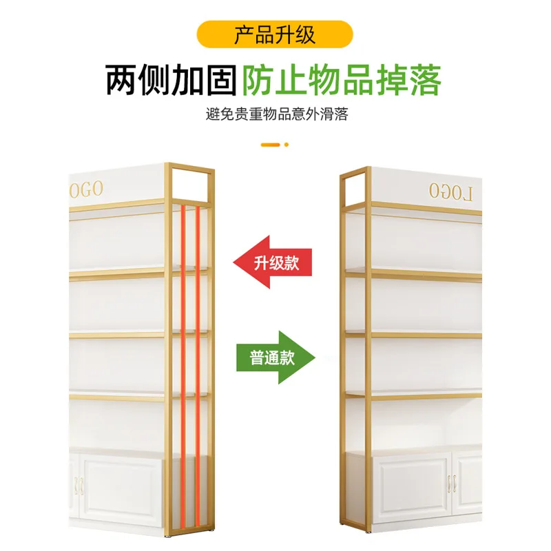 Custom. Display Cabinet Cosmetics Shelf Display Rack Multi-Layer Nail Art Container Beauty Salon Product Shelf Showc