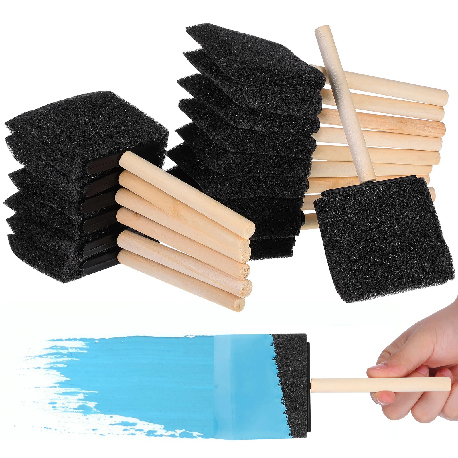 

16Pcs Kids Sponge Brushes Portable DIY Art Supplies Graffiti Tools for Painting and Drawing Sponge for Painting