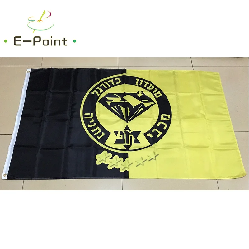 Maccabi Netanya FC Flag 60x90cm (2x3ft) 90x150cm (3x5 ft) Decoration Banner for Home and Garden