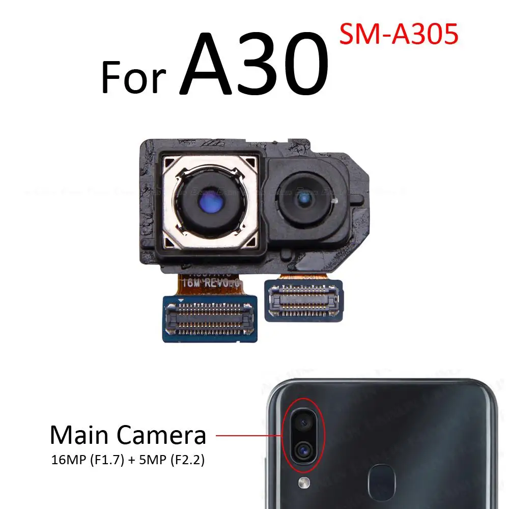 Front Facing Selfie Back Rear Main Camera Small Big Module Ribbon Flex For Samsung Galaxy A30 A40 A50 A60 A70 A80 A90 5G