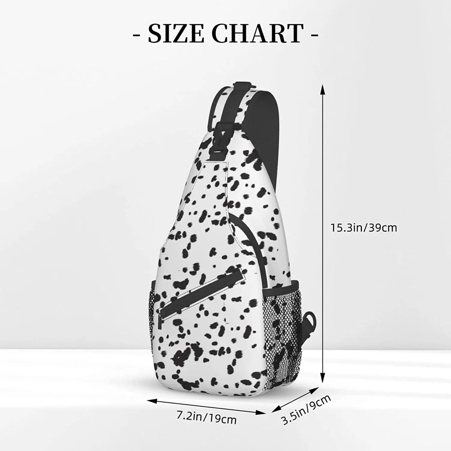 Dálmata-mochila cruzada con estampado de perro para hombre y mujer, bolso de hombro para viaje, senderismo y pecho, bolsa de día