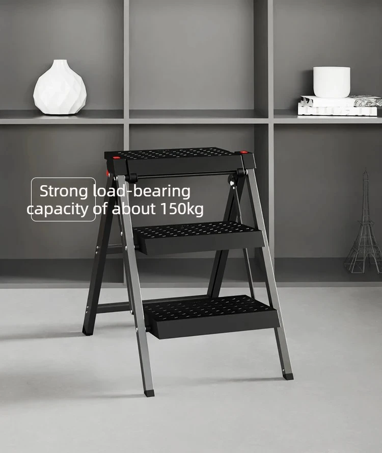 Thickened Two-step Straight Ladder Household Folding Ladder Stool Outdoor Car Washing Ladder Indoor Kitchen A-frame