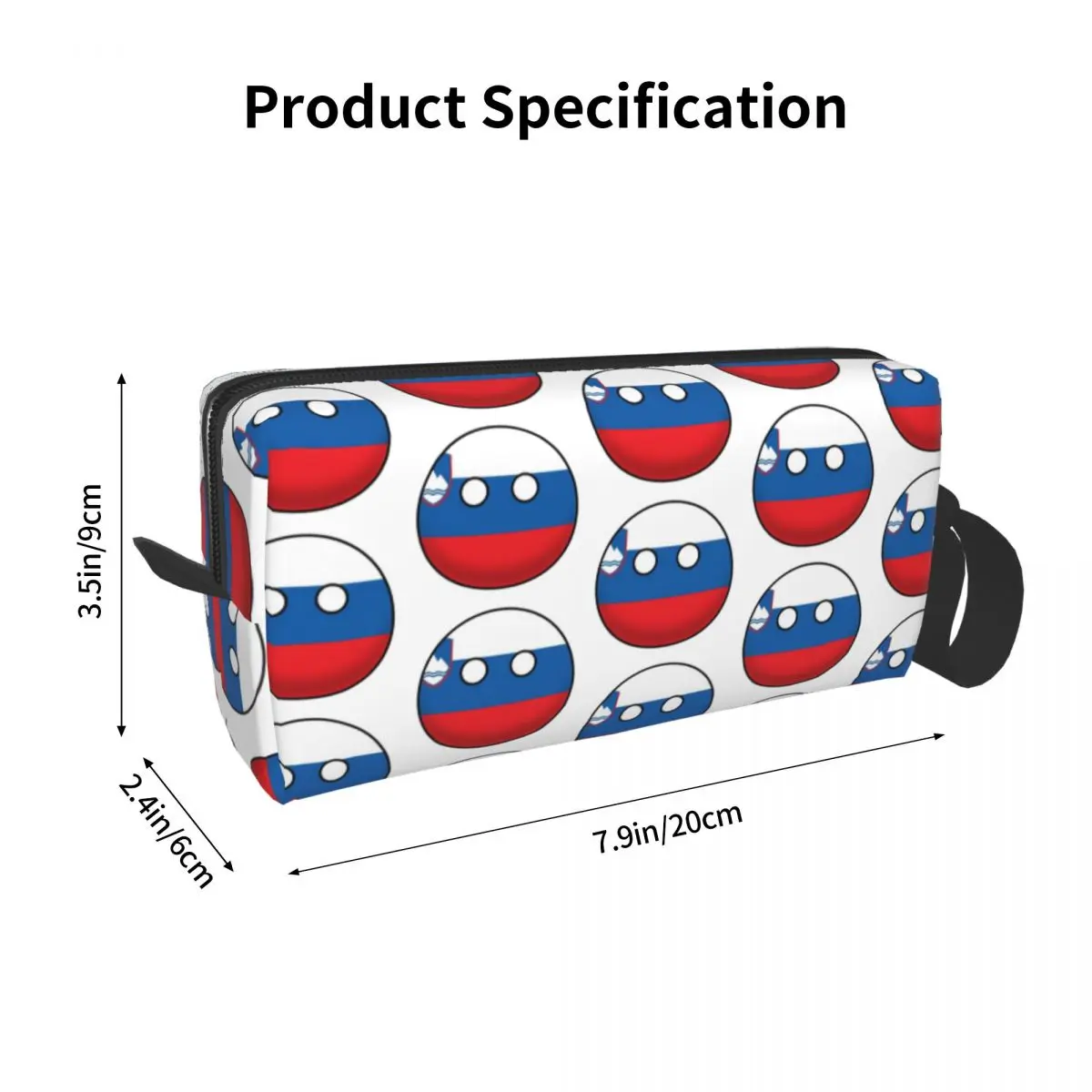 Slovenia Countryball Pencil Cases Large Storage Pen Bags Pen Box Pencil Pouch For Boys Girls Students Stationery Makeup Bag