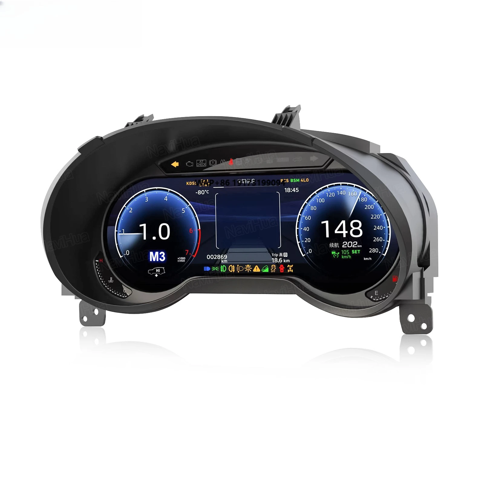 

12.3inch Auto Instrument LCD Digital Dashboard Display Cluster for GX460 GX400 2009 2020 New Arrival