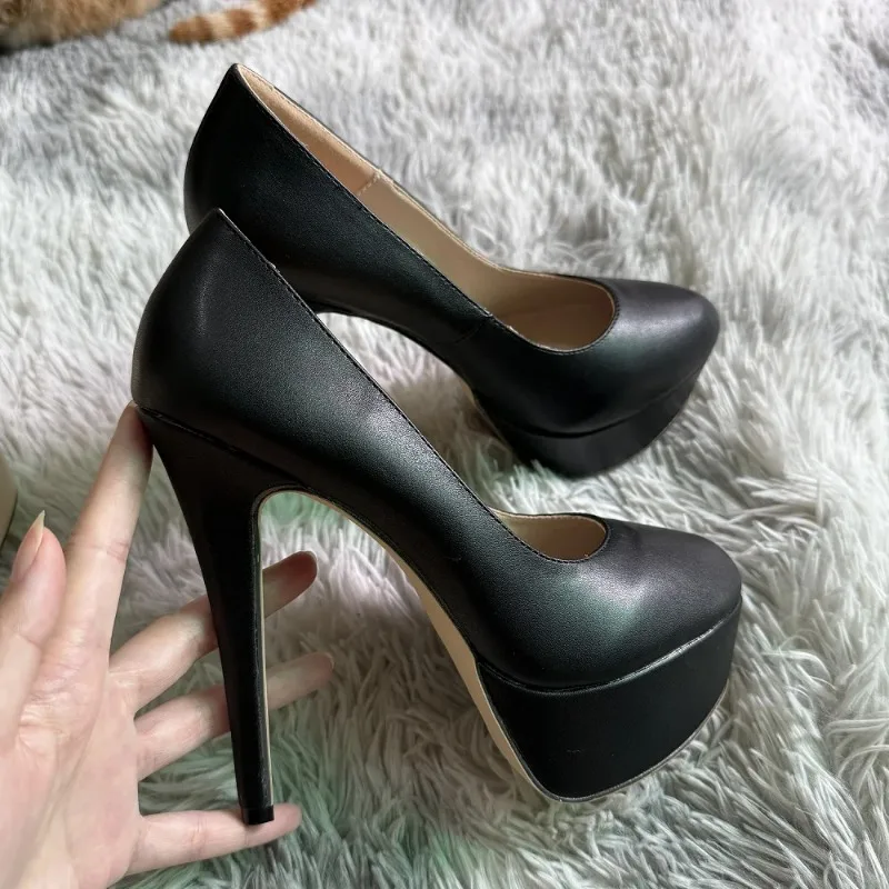 Women Platform High Heels Sexy Pumps Matte Round Toes 12cm Extremely Stripper Pole Dance Stilettos Party Dress Wedding Shoes