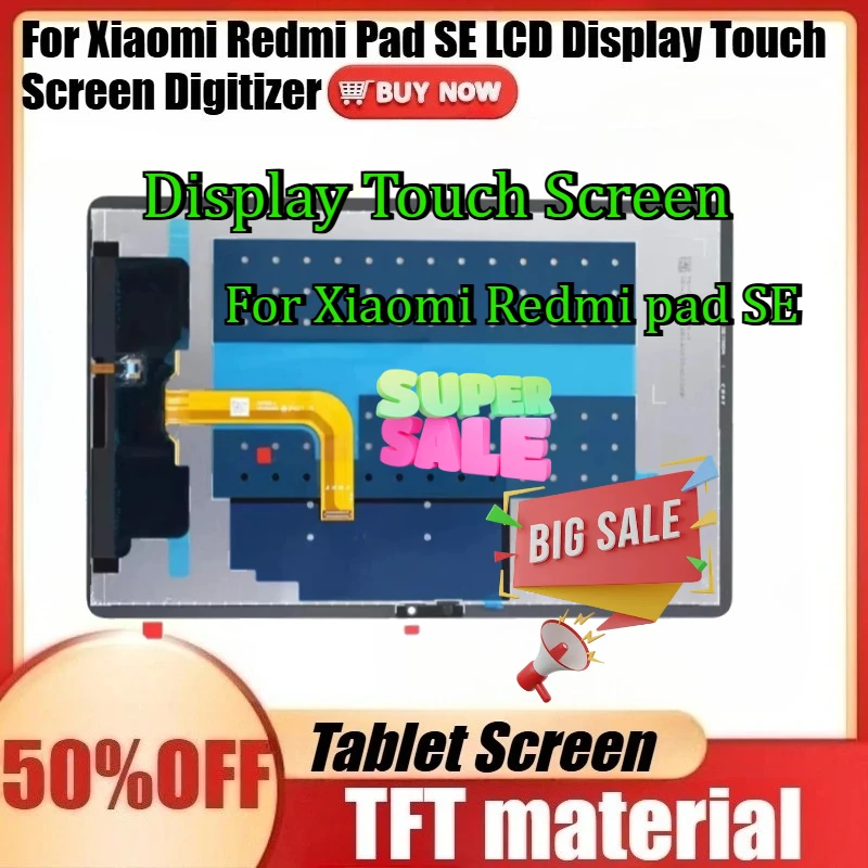 

For Redmi Pad SE Display Touch Screen New TFT 23073RPBFC Lcd For Xiaomi Redmi Pad SE LCD Display Touch Screen Digitizer