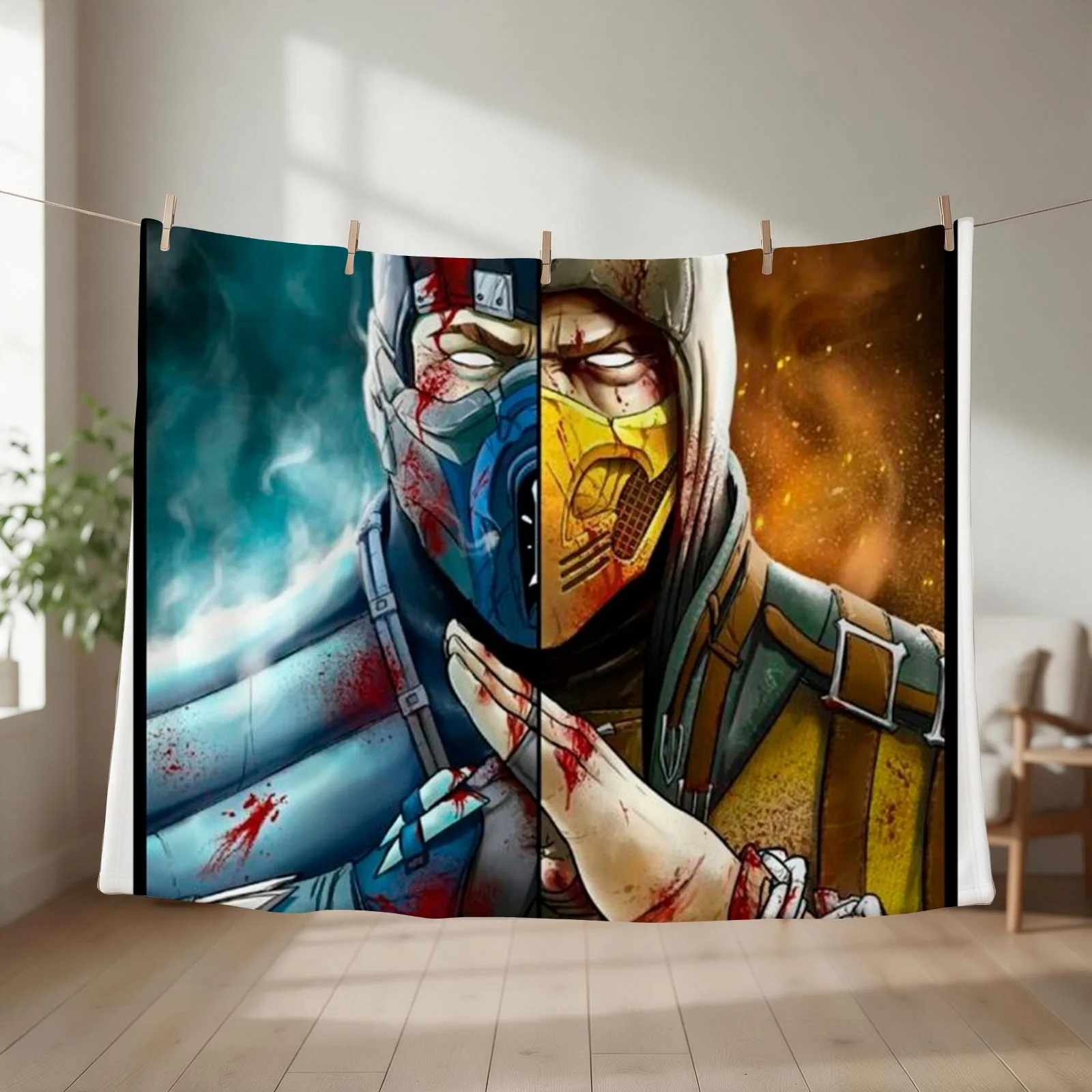Mortal Kombat Mortal Enemy Throw Blanket Polar Cute Luxury Thins Blankets