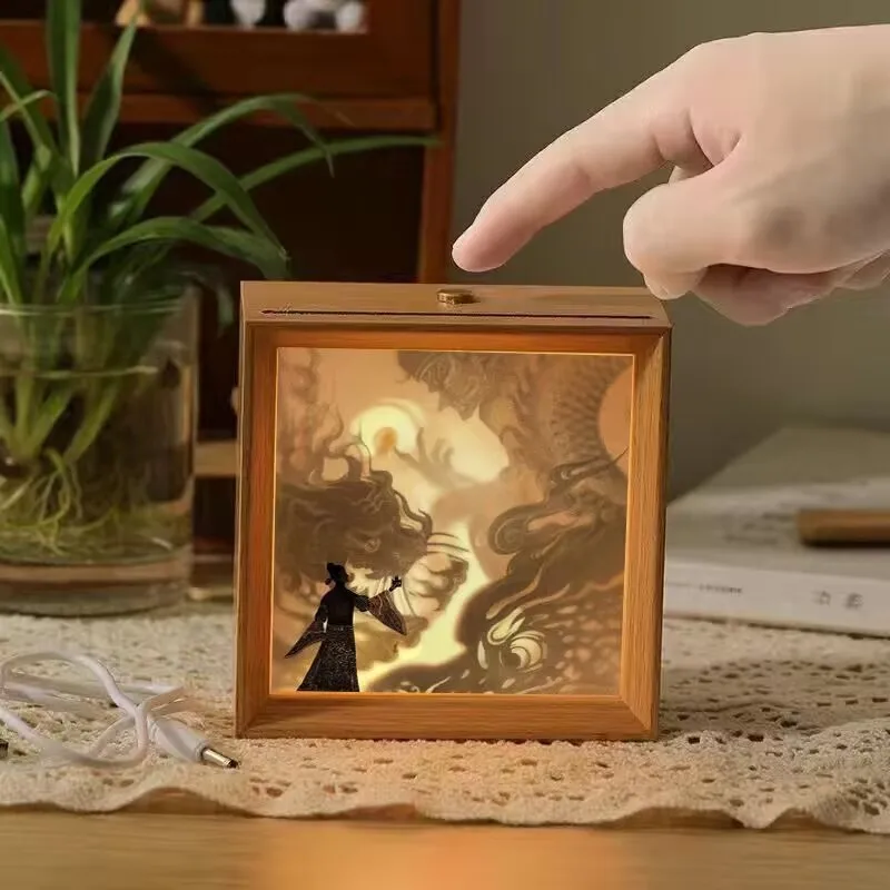 "티베트 바다 전설" 주변 장치 Xiao Zhan 사진 프레임, 수면 야간 조명, 침실 책상 디스플레이, 장식 선물