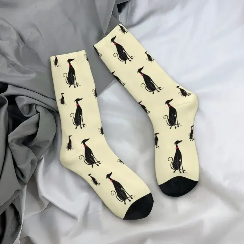 Snooty Mens Crew Socks Unisex Fun 3D Printing Greyhound Whippet Dog Dress Socks