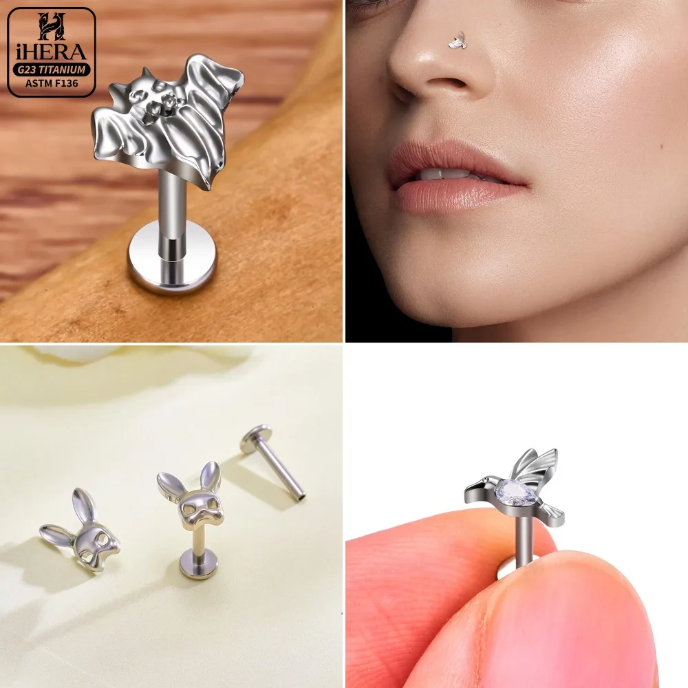 F136 Titanium Tiny Minimalist Internal Thread Curved Barbell Lot Eyebrow Ring Rook Daith Septum Piercings Jewelry Nose Studs