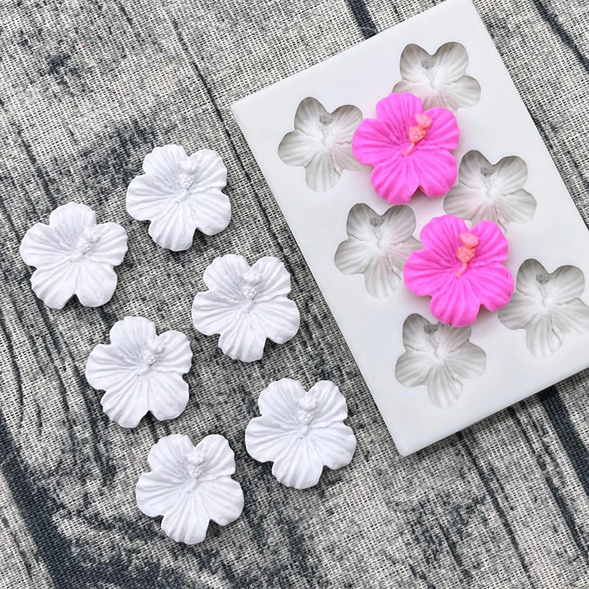 Mini Rose Camellia Daisy Flower Silicone Sugarcraft Mold Cookie Cupcake Chocolate Baking Mold Fondant Cake Decorating Tools