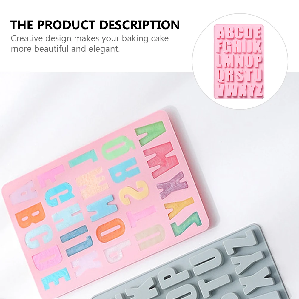 

Alphabet Baking Silicone Tray Non Stick Easy Demould COOKIE CHOCOLATE DIY Alphabet Ice Mold Cake Decorating Tools