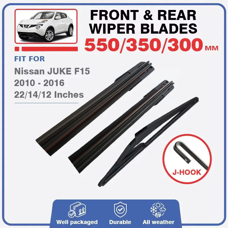 

Front Rear Wiper Blades For Nissan JUKE F15 2010 - 2016 Window Windscreen Windshield Car Accessories 2011 2012 2013 2014 2015