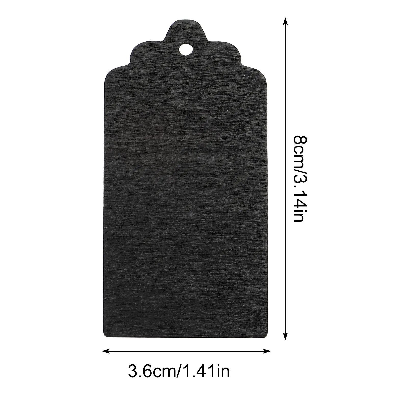 100 Pcs Wooden Blackboard Pendant Small Chalkboard Mini Double Sides Sign Hanging