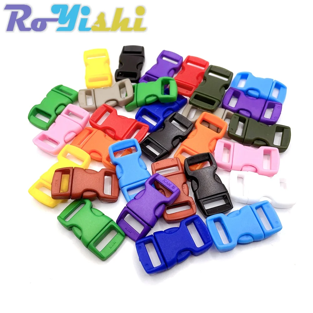 13-500 шт. 3/8 "10 мм пластиковый браслет с боковой пряжкой изогнутый парашют 550 браслет из паракорда DIY аксессуары