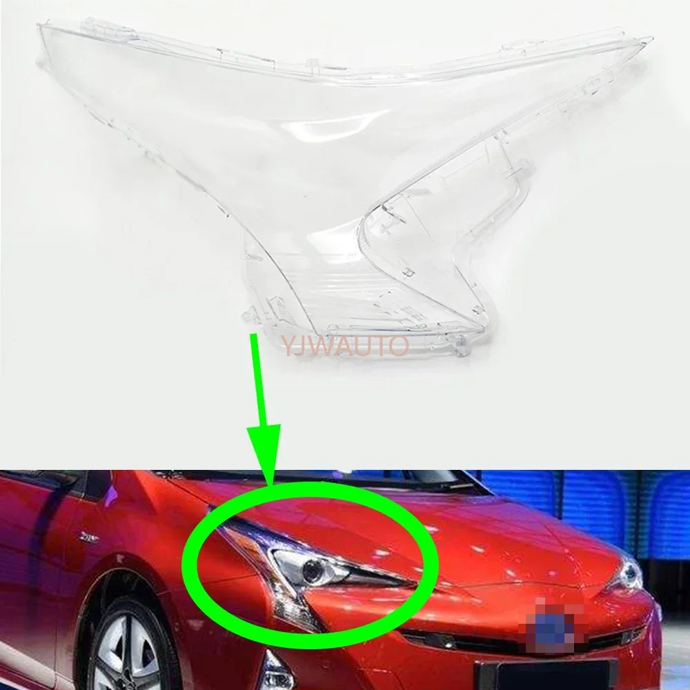 

For Toyota Prius 2016 2017 2018 2019 2020 Headlight Cover Car Headlamp Lens Glass Replacement Front Lampshade Auto Shell