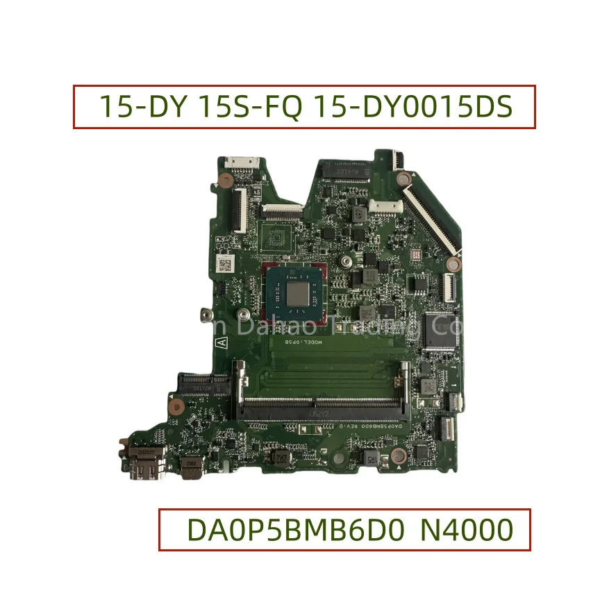 DA0P5BMB6D0 For HP 15-DY 15S-FQ 15-DY0015DS 0P5B Laptop Motherboard With inter N4000 CPU DDR4 Fully Tested